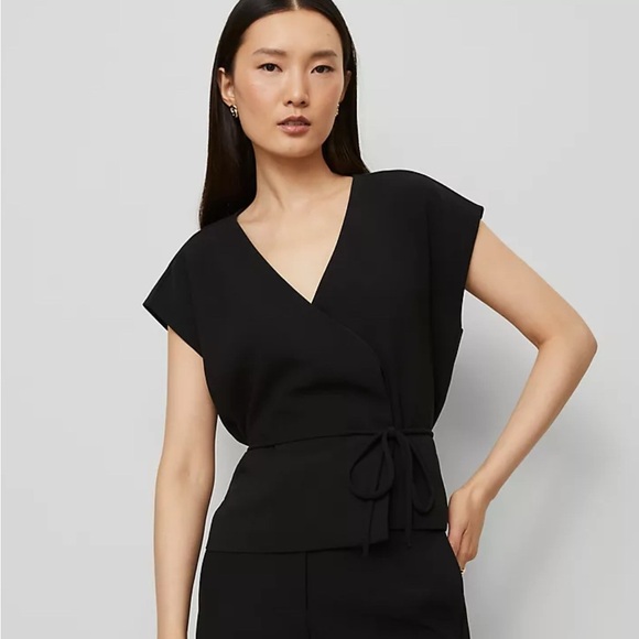 Ann Taylor Tops - Ann Taylor Black Wrap Top